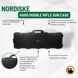 Nordiske Hard Double Rifle Gun Case - Dyehard Paintball