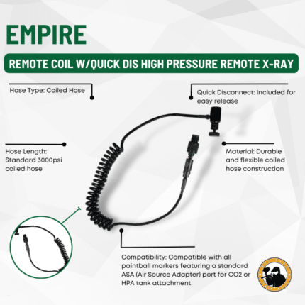 Empire Remote Coil W/quick Dis High Pressure Remote X-ray - Dyehard Paintball