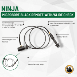 Ninja Microbore Black Remote With/slide Check - Dyehard Paintball