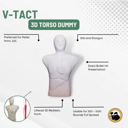 V-tact 3d Torso Dummy - Dyehard Paintball