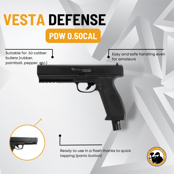 Vesta Defense Pdw 0.50cal - Dyehard Paintball