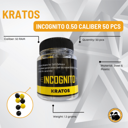 Kratos Incognito 0.50 Caliber 50 Pcs - Dyehard Paintball