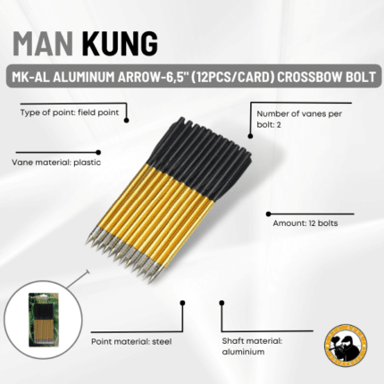 Mk-al Aluminum Arrow-6,5" (12pcs/card) Crossbow Bolt - Dyehard Paintball
