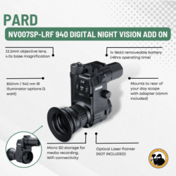 Pard Nv007sp-lrf 940 Digital Night Vision Add on - Dyehard Paintball