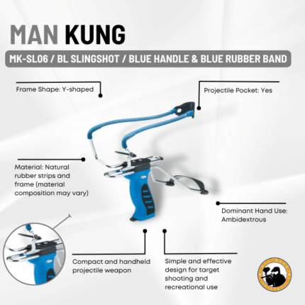 mk-sl06 / bl slingshot / blue handle & blue rubber band
