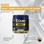 duke impact rubber projectiles 0.68 caliber 125 units