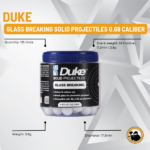 duke glass breaking solid projectiles 0.68 caliber 125 units