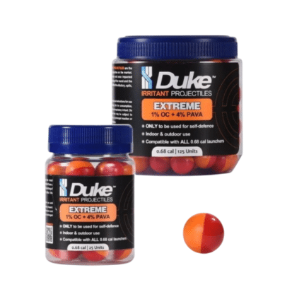 Duke Extreme Irritant Projectiles (1% Oc + 4% Pava) 0.68 Caliber - Dyehard Paintball