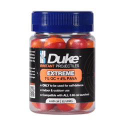 Duke Extreme Irritant Projectiles (1% Oc + 4% Pava) 0.68 Caliber - Dyehard Paintball