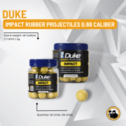 Duke Impact Rubber Projectiles 0.68 Caliber - Dyehard Paintball