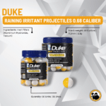 duke training irritant projectiles 0.68 caliber