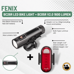 Fenix Bc26r Led Bike Light + Bc05r V2.0 1600 Lumen - Dyehard Paintball