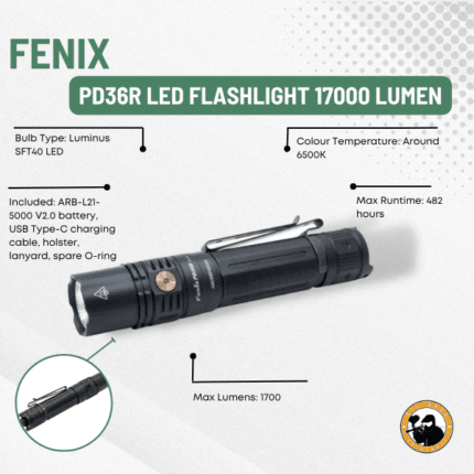 fenix pd36r led flashlight 17000 lumen
