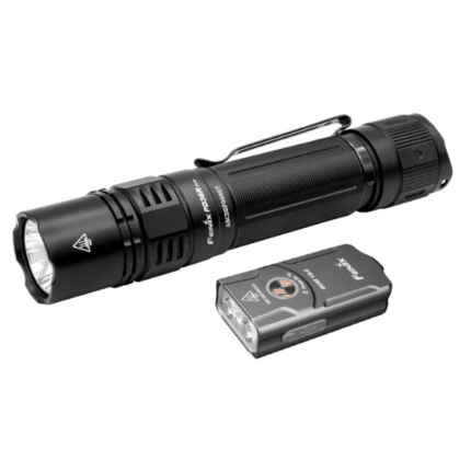 fenix pd36r pro led flashlight +e03r v2.0 (grey) kit 2800 lumen
