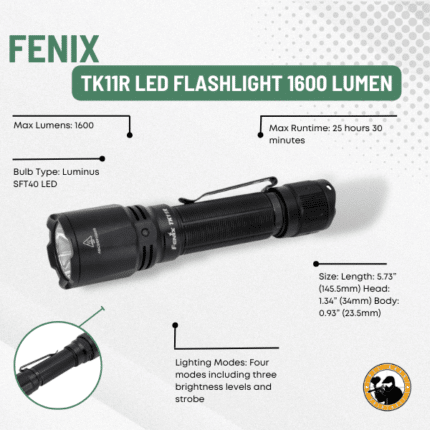 fenix tk11r led flashlight 1600 lumen