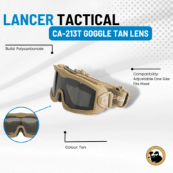 Lancer Tactical Ca-213t Goggle Tan Lens - Dyehard Paintball
