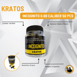 Kratos Incognito 0.68 Caliber 50 Pcs - Dyehard Paintball