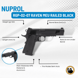 Nuprol Rgp-02-07 Raven Meu Railed Black - Dyehard Paintball