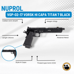 Nuprol Vgp-02-17 Vorsk Hi Capa Titan 7 Black - Dyehard Paintball
