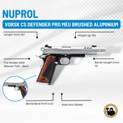 Nuprol Vorsk Cs Defender Pro Meu Brushed Aluminium - Dyehard Paintball