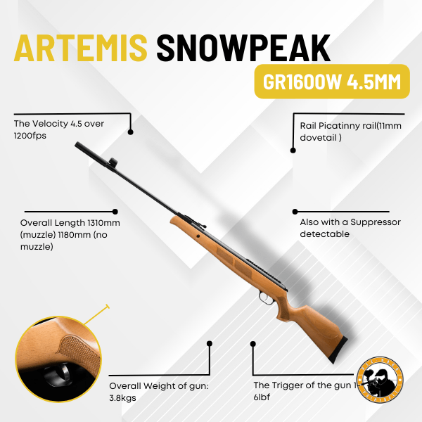 Artemis Snowpeak Gr1600w 4.5mm - Dyehard Paintball