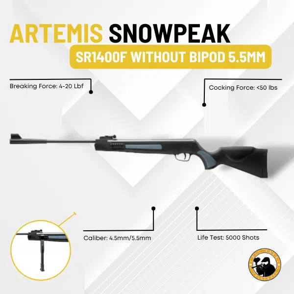 Artemis Snowpeak Sr1400f Without Bipod 5.5mm - Dyehard Paintball