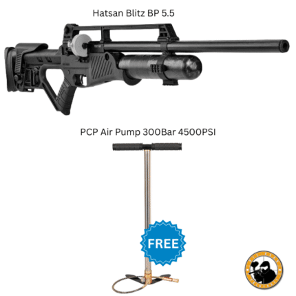 hatsan blitz bp+ free pcp air pump 300bar 4500psi 5.5mm black