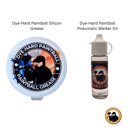 dye-hard paintball silicon grease and pneumatic marker oil bundle