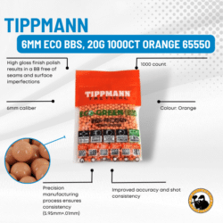 Tippmann 6mm Eco Bbs, 20g 1000ct Orange 65550 - Dyehard Paintball