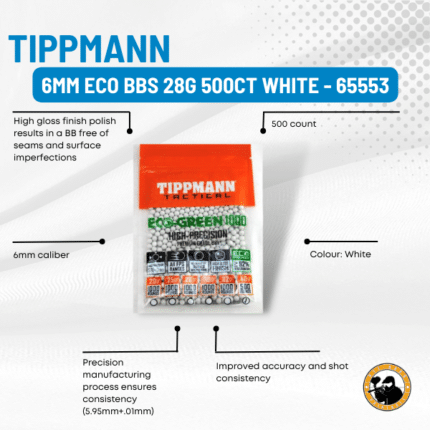 tippmann 6mm eco bbs 28g 500ct white - 65553