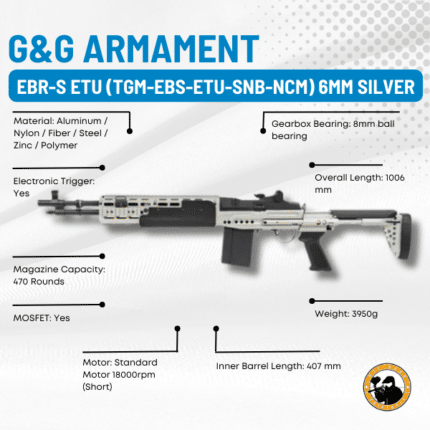 g&g armament ebr-s etu (tgm-ebs-etu-snb-ncm) 6mm silver