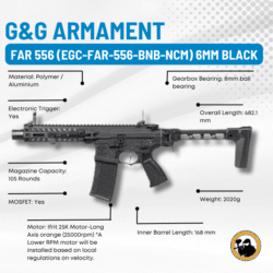 G&g Armament Far 556 (egc-far-556-bnb-ncm) 6mm Black - Dyehard Paintball