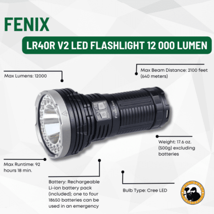 Fenix Lr40r V2 Led Flashlight 12 000 Lumen - Dyehard Paintball