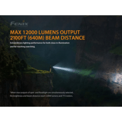 fenix lr40r v2 led flashlight 12 000 lumen