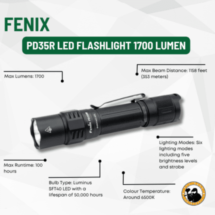 fenix pd35r led flashlight 1700 lumen