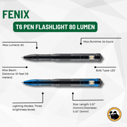 fenix t6 pen flashlight 80 lumen