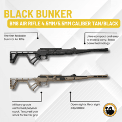 Black Bunker Bm8 Air Rifle 4.5mm/5.5mm Caliber Tan/black - Dyehard Paintball