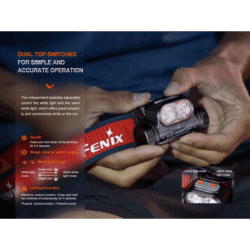 fenix hm65r-t v2 led headlamp 1600 lumen