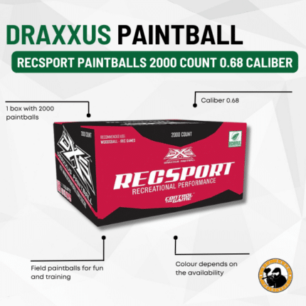 draxxus paintball recsport paintballs 2000 count 0.68 caliber