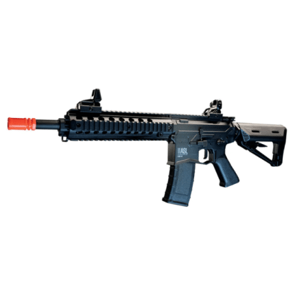 valken asl mod-m aeg airsoft rifle with smart charger and 9.6 v 1600 mah battery black