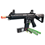 valken asl mod-m aeg airsoft rifle with smart charger and 9.6 v 1600 mah battery black