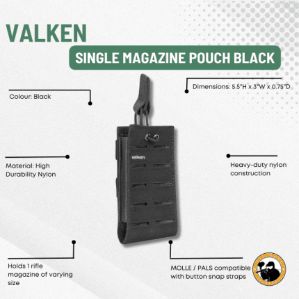 valken single magazine pouch black