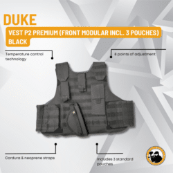 duke vest p2 premium (front modular incl. 3 pouches) black