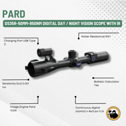 pard ds35r-50mm-850nm digital day / night vision scope with ir