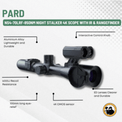 pard ns4-70lrf-850nm night stalker 4k scope with ir & rangefinder