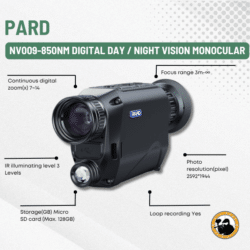 pard nv009-850nm digital day / night vision monocular