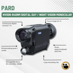 pard nv009-940nm digital day / night vision monocular