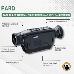 pard ta32-25-lrf thermal vision monocular with rangefinder