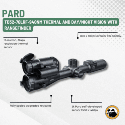 pard td32-70lrf-940nm thermal and day/night vision with rangefinder