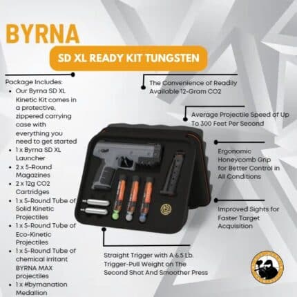 byrna sd xl ready kit 0.68 caliber grey/tungsten